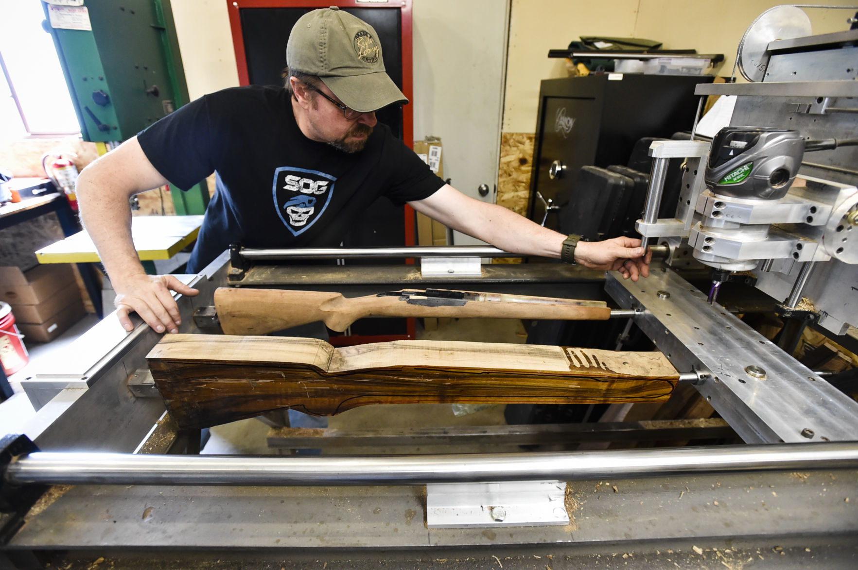 McLaughlin duplicates a rifle stock